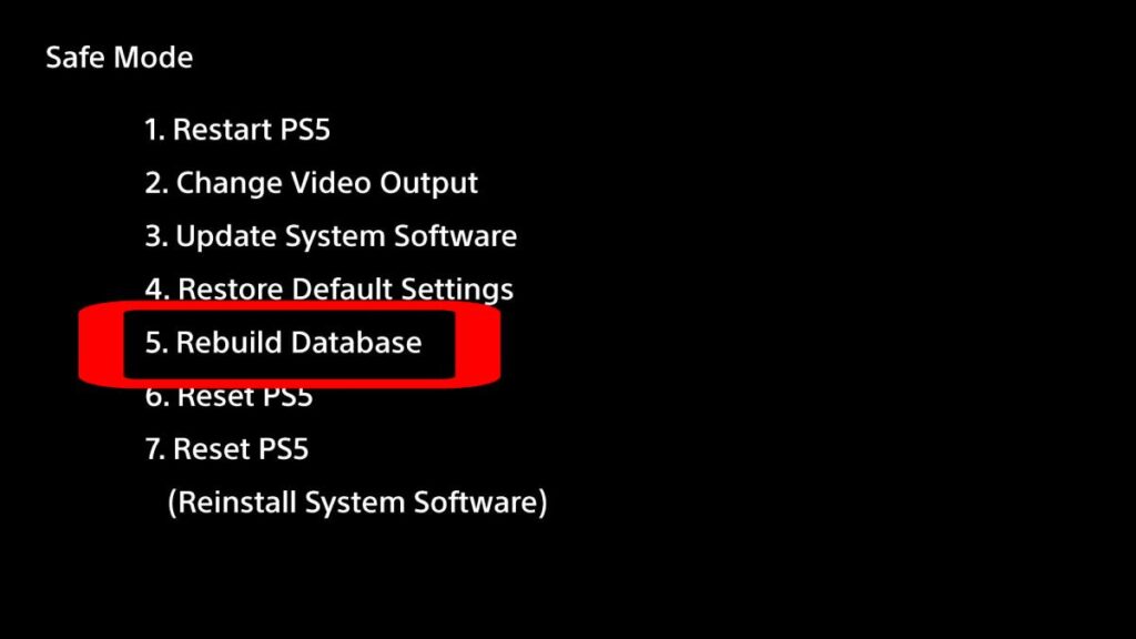 PS5's Rebuild Database